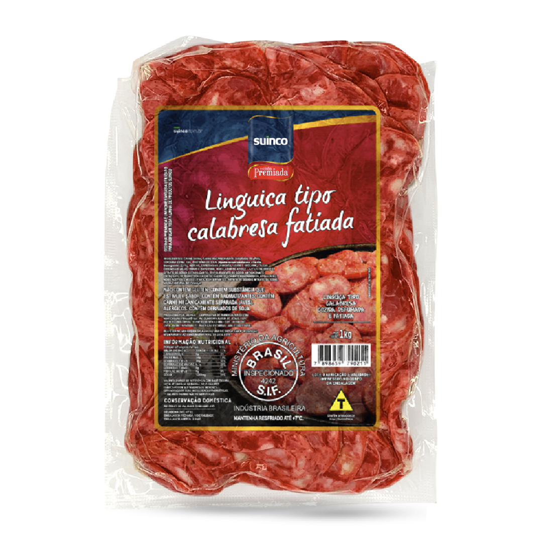 Linguiça Tipo Calabresa Fatiada